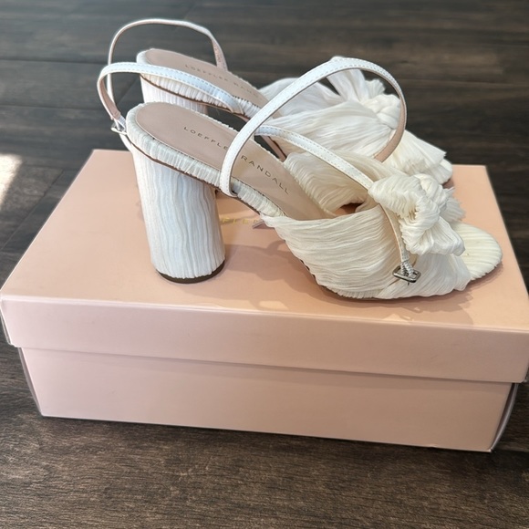 Loeffler Randall White Heeled Sandals - Picture 5 of 7
